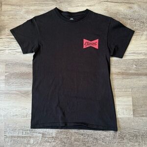 Element black and red skate t shirt Budweiser graphic style men’s S 17x26